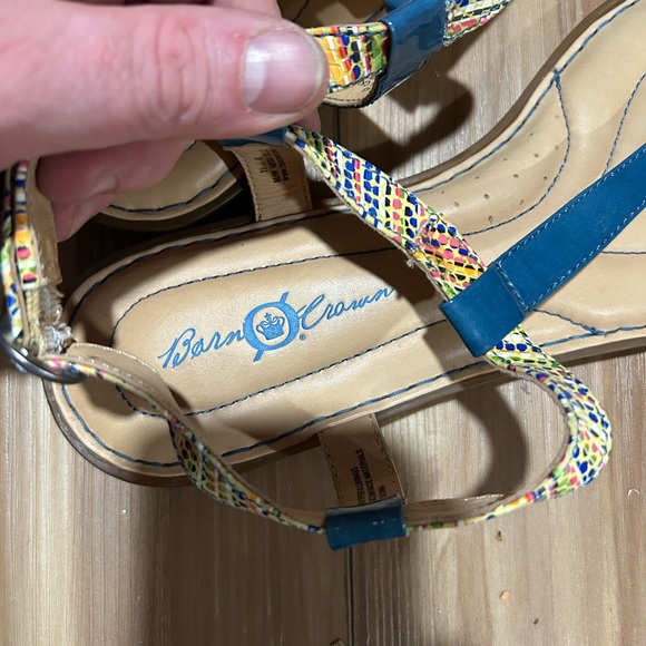 Born Crown Leather Animal Print Sandals NWOT Size 11 - Picture 2 of 5